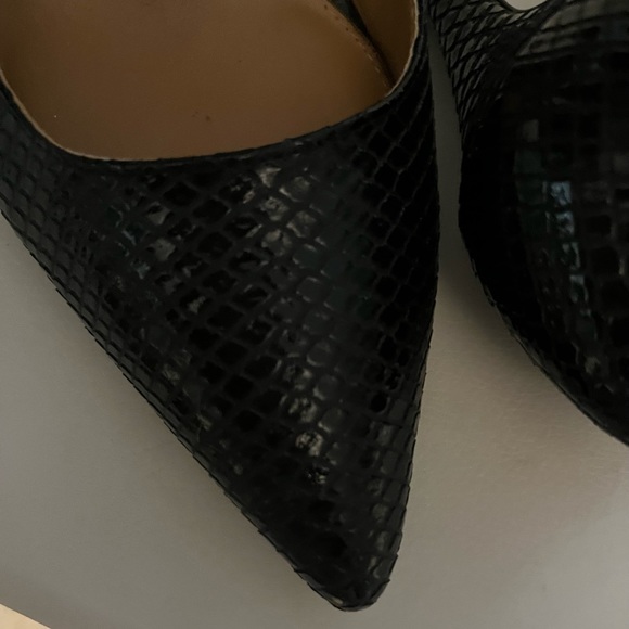 Calvin Klein never worn black snakeskin heels size 9 1/2. Perfect condition. - Picture 3 of 4